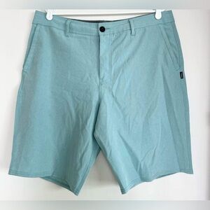 O’Neill Hybrid Hyperfreak Shorts Men’s 36 Teal Stretch 21” Inseam